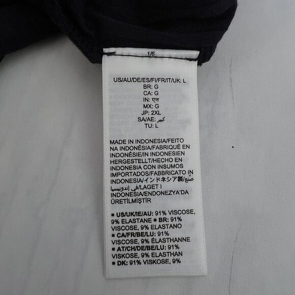 Daily Ritual Women's Navy Wide Rib Cropped T-strap Cami Top Size Large - Picture 11 of 13